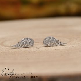 Ezüst angyalszárnyas fülbevaló