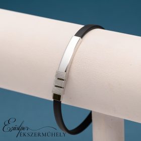 Ezüst kaucsuk karkötő