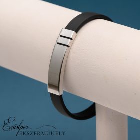 Ezüst kaucsuk karkötő