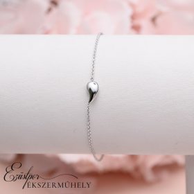 Ezüst karkötő csepp díszítéssel