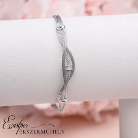 Ezüst cirkónia köves karkötő