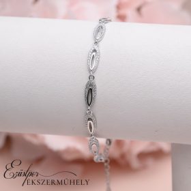 Ezüst cirkónia köves karkötő