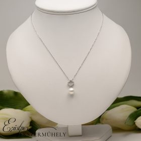 Ezüst gyöngyös nyaklánc