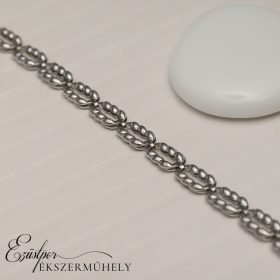 Ezüst préselt szemes karkötő