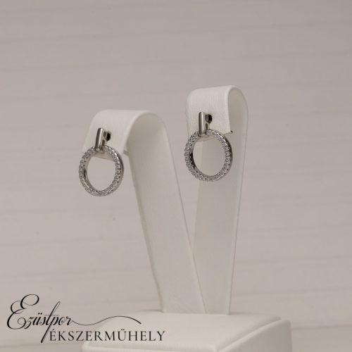 Ezüst cirkónia köves fülbevaló