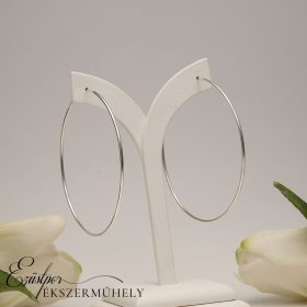 Ezüst csőkarika fülbevaló