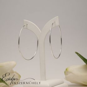 Ezüst csőkarika fülbevaló