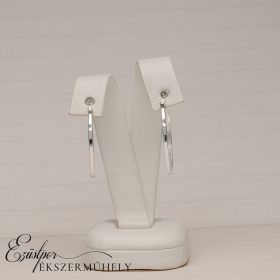 Ezüst csőkarika fülbevaló