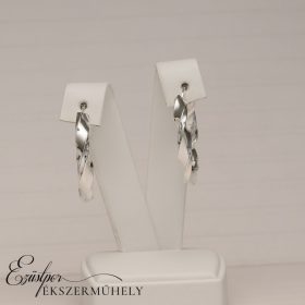 Ezüst csavart karika fülbevaló