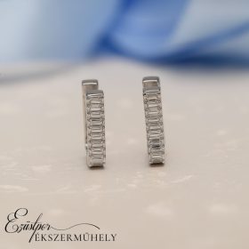 Ezüst cirkónia köves fülbevaló