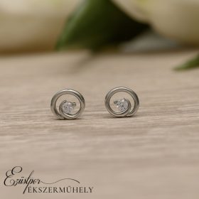 Ezüst cirkónia köves fülbevaló