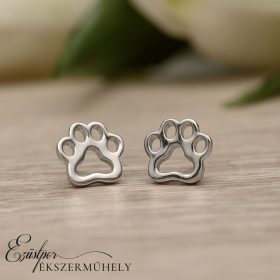 Ezüst tappancsos fülbevaló