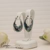 Ezüst karika fazonú üveg ékszer