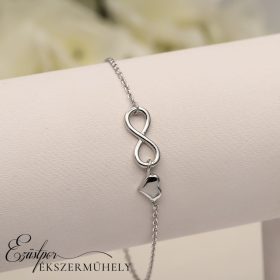 Ezüst végtelen jeles karkötő