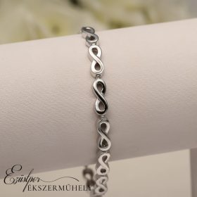 Ezüst végtelen jeles karkötő