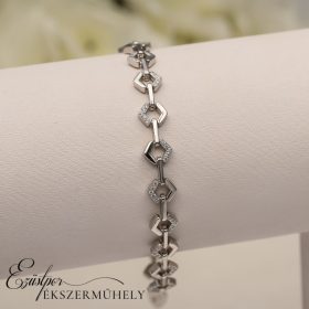 Ezüst cirkónia köves karkötő