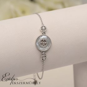 Ezüst kagylós karkötő