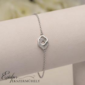 Ezüst van clif mintás karkötő