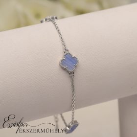 Ezüst van clif mintás karkötő