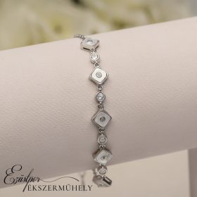 Ezüst kagylós karkötő