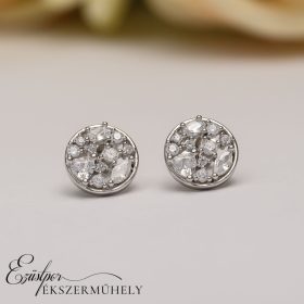 Ezüst cirkónia köves fülbevaló