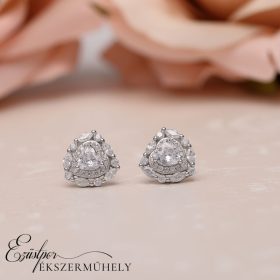 Ezüst szív fülbevaló