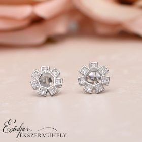 Ezüst cirkónia köves fülbevaló