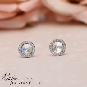 Ezüst cirkónia köves fülbevaló