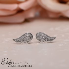 Ezüst angyalszárnyas fülbevaló