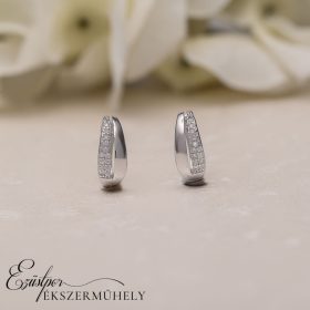 Ezüst cirkónia köves fülbevaló