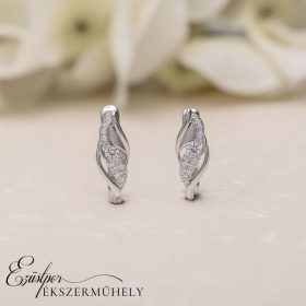 Ezüst cirkónia köves fülbevaló