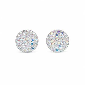 Ezüst színjátszós swarovski köves fülbevaló 