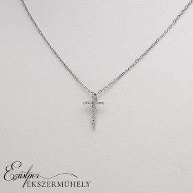 Arany gyémánt köves kereszt medál1