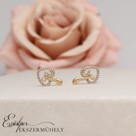 Arany gyémánt köves fülbevaló