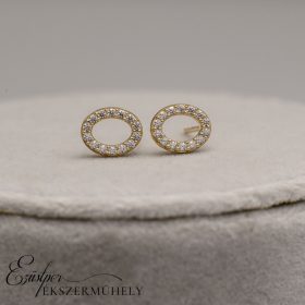 Arany cirkónia köves fülbevaló