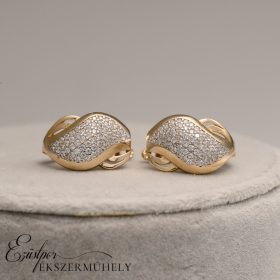 Arany cirkónia köves fülbevaló