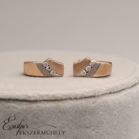 Arany cirkónia köves fülbevaló