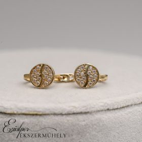 Arany cirkónia köves fülbevaló