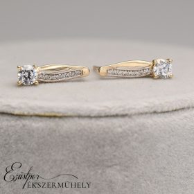 Arany cirkónia köves fülbevaló