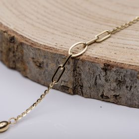 Arany anker szemes karkötő