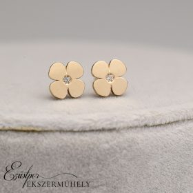 Arany cirkónia köves fülbevaló