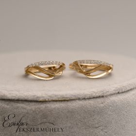 Arany cirkónia köves fülbevaló