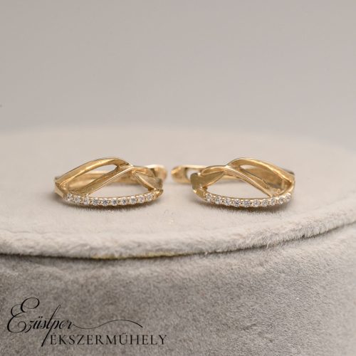 Arany cirkónia köves fülbevaló