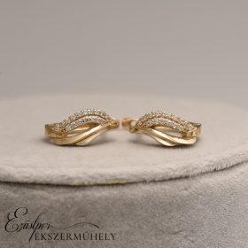 Arany cirkónia köves fülbevaló