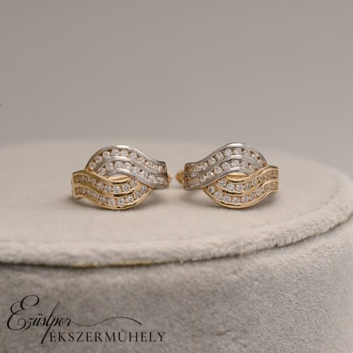 Arany cirkónia köves fülbevaló