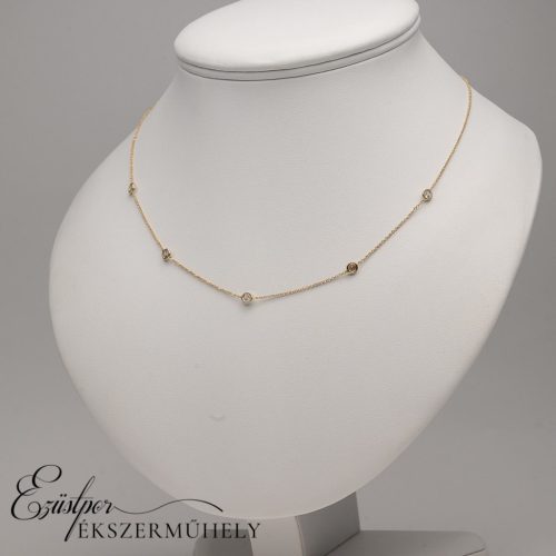 Arany nyaklánc cirkónia kövekkel