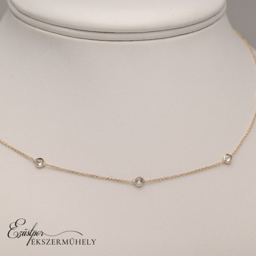 Arany nyaklánc cirkónia kövekkel
