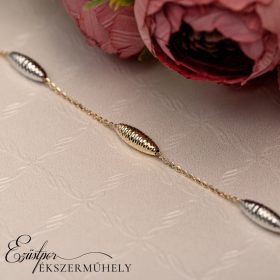 Arany gyémánt csiszolt karkötő