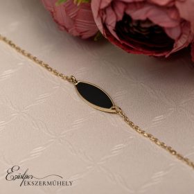 Arany karkötő navett formájú dísszel