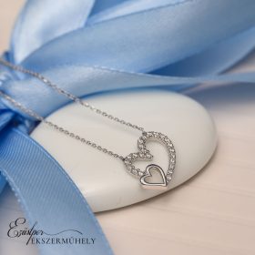 Arany nyaklánc dupla szívvel